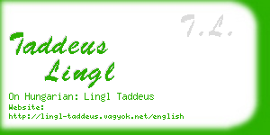 taddeus lingl business card